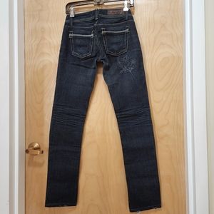 Yanuk Floral Embroidered Skinny Jeans